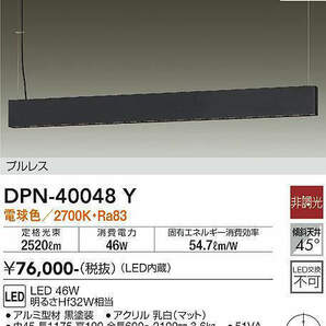 大光電機 ペンダントライト DPN-40048Yの画像1