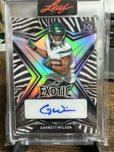 ★1円スタート★2022 Leaf Exotic Football Garrett Wilson 2/8 XRC Panini Topps ギャレットウィルソン NFL NYJ 直筆サインカード