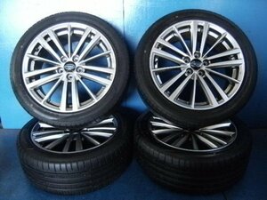 スバル　インプレッサG4　GJ7/GP7　純正 ホイール 美品 17×7J+48 PCD 100 5H DUNLOP 205/50R17 2021年度製