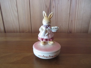  damage goods Lucy Lucy Mini Mini pot ... music box Showa Retro rabbit 