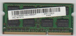 Lenovo original [55Y3713] Note for memory 2GB PC3-8500 204Pin 1066 used prompt decision affinity guarantee 