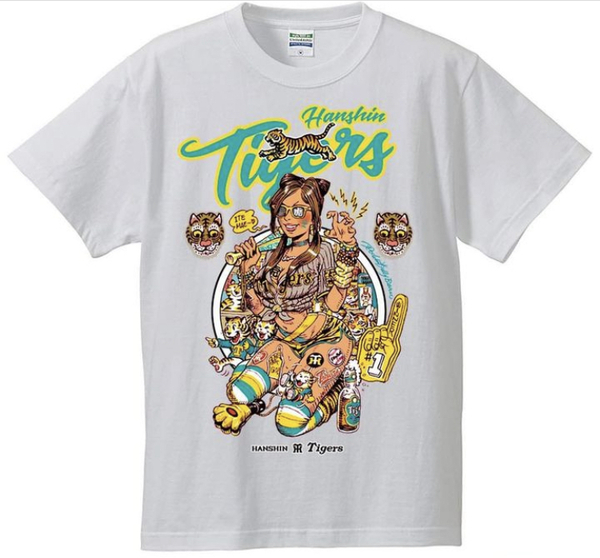 ロッキンジェリービーン 阪神タイガース Rockin'Jelly Bean T-SHIRT WHITE XXL 2XL タイガース 新品即決 送料無料 国内正規