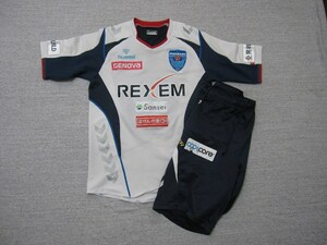 【正規品】hummel製 横浜FC 支給品 半袖 トレーニングシャツ パンツ