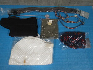  unused horse riding set RUHM number full / saddle cover / CONCORDE culotte / short ./ bridle / bellyband control 5tr1213Q-P05