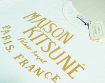 処分セール！新品タグ付き★MAISON KITSUNE メゾンキツネ パレロワイヤル ロゴ 半袖 Tシャツ L _画像3