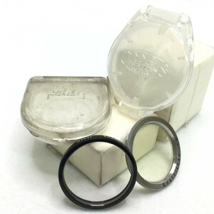 OLYMPUS KONICA オリンパス・コニカ 24.5mm径 ねじ込み式フィルター2枚セット SKYLIGHT 1A、Konifilter Y0 現状品 ／ 03-00555