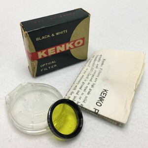 Kenko SY48.2 φ24 Y2 ケンコー 24mm径 ねじ込み式 黒枠 イエローフィルター 白黒写真用 外箱・ケース・説明書付 現状品 ／ 03-00630