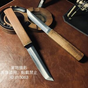 超高品質 2本和風木鞘ナイフ D2鋼刃 和式小刀 伝統工芸　日本刀型 キャンプ　アウトドア　釣り 野外登山