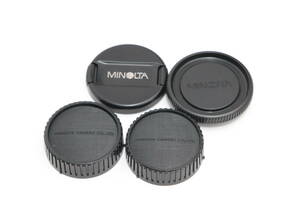 ★１円～　MINOLTA　純正　MD ROKKOR用　レンズキャップ　４個セット　中古美品★