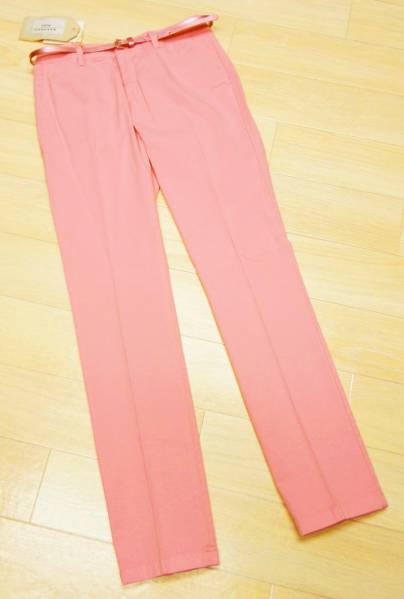 新品82%OFF マックスマーラ Max Mara ベルト付きコットンパンツ ピンク 38サイズ