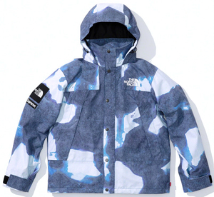 完全新品 オンライン正規購入 Mサイズ Supreme THE NORTH FACE Bleached Denim Print Mountain Jacket Blue