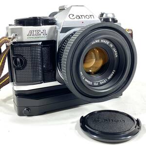 2000円〜 付属品多数 Canon AE-1 PROGRAM ボディ&レンズ&DATA BACK A&POWER WINDER A2 キャノン 一眼レフ Camera フィルムカメラ C3