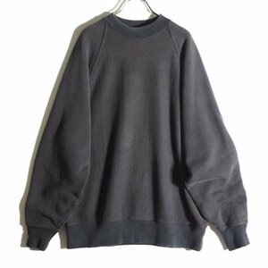 M4744f31　▼INSCRIRE アンスクリア▼　21AW Loop High Neck PO ヴィンテージ加工 ハイネックスウェット ブラック M / 黒 秋～春