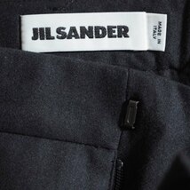 M4277f53　▼JIL SANDER ジルサンダー▼　ウールストレッチ ストレートパンツ チャコール 34 / クロップド ウールパンツ WB210092 秋冬_画像5