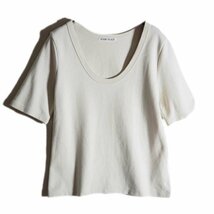 M5053f67　▼R’IAM plage リアムプラージュ▼　23AW Tank Neck T ナチュラル / 半袖 ホワイト Uネック カットソー Tシャツ 春夏_画像1