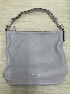 COACH【コーチ】　F31507　ラグジュアリー　ペブルド　レザー　アビー　ダッフル　ショルダー　バッグ　ライトグレー系　レザー　革