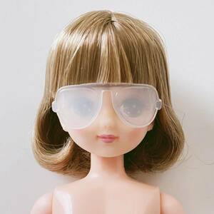 Licca リカちゃん、1/6ドール用 サングラス/眼鏡/めがね（白 半透明｜ゴーグル）