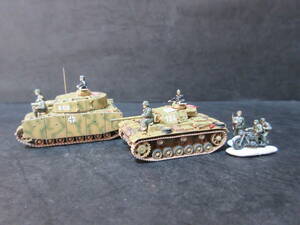 1/144完成品　4号戦車F1型(サイドスカート付き) & 3号戦車L型(後期) & BMWR75　1943年東部戦線