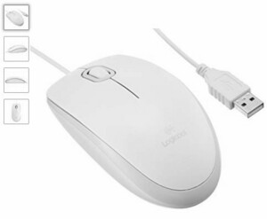 Logicool M100rWH WIRED MOUSE SMALL SIZE SYMMETRY USB EASY USE WHIT OFFICIAL PRODUCT