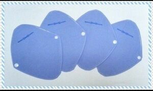 布ナプキン　青色４枚セット　(布ライナー)☆お肌の弱い方にお勧めガーゼ使用