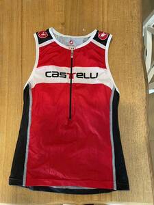 castelli カステリ シングレット トライアスロン ロードバイク ノースリーブ サイズM