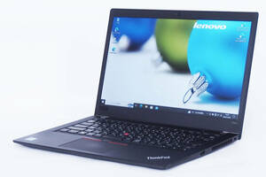 【1円～】第8世代Corei7 大容量メモリ&SSD搭載！ThinkPad T480s i7-8650U RAM16G SSD512G 14.0FHD Win10 2019年製