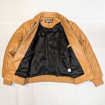 ◆Supreme Quilted Studded Leather Jacket レザー ジャケット Mサイズ ブラウン 羊革　シュプリーム ラムレザー 中綿 スタッズ_画像6