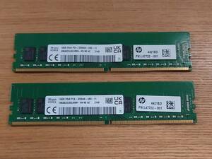 【送料込】SK hynix 製 32G(16GB×2枚) DDR4-3200 デスクトップPC メモリ HMA82GU6DJR8N-XN