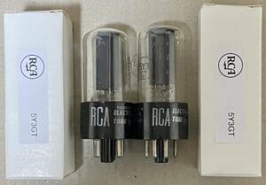 ■USED36815■ 整流管 RCA 5Y3GT（ブラックプレート、ボトムゲッター）２本セット