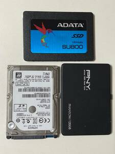 273D06★HDD/SSD/SATA/2.5インチ【640GB/120GB/240GB】3台/まとめて/データ消去済み/CrystalDiskInfo正常判定