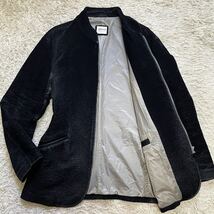 アルマーニ コレッツォーニ【溢れ出す高級感】ARMANI COLLEZIONI スタンドカラー ジャケット XXLサイズ フェイクレザー ブラック 黒_画像1