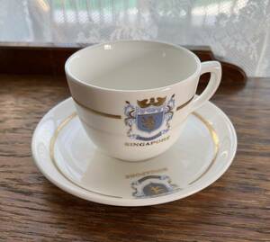 ラッフルズホテル シンガポール ウエッジウッド カップ＆ソーサー メタライズド 1客 Singapore Raffles Hotel Wedgwood METALLISED