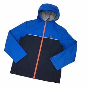 ND160 Patagonia パタゴニア 長袖 ジップアップ ナイロンジャケット 上着 羽織り トップス アウトドア ブルー系 キッズ 子供服 L