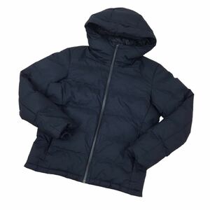 ND160 UNIQLO ユニクロ 長袖 ジップアップ ダウンジャケット アウター 上着 羽織り トップス ダウン90%他 ネイビー メンズ M