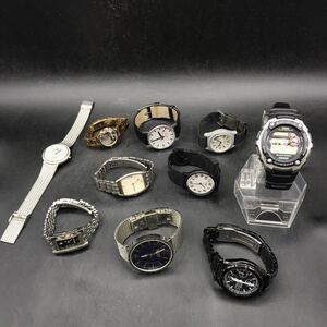 M240 腕時計 10本 まとめ売り EMPORIO ARMANI CASIO ALBA agnes b. INDEPENDENT クロノグラフ アナログ クォーツ 未使用品あり