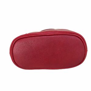 h036 本革 Dakota ダコタ レザー ハンドバッグ ミニ バッグ 赤 レッド 手持ち 小さめ 鞄 カバン bag レディース 良品の画像5