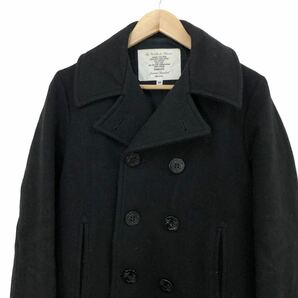 H684 USA製 FIDELITY × JOURNAL STANDARD アメリカ製 ピーコート Pコート コート アウター 黒 メンズ M ジャーナルスタンダード の画像3