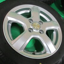 ヴィッツ 165/70R14 冬用2021年バリ山スタッドレス 85%-90%山 ブリヂストン BLIZZAK VRX3 4本 4穴PCD100 5J +42 アクア ポルテ 中古新潟_画像2