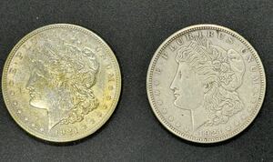 1円スタート 127-8 1921年 アメリカ モルガン 1ドル銀貨まとめ 硬貨 外貨 アンティークコイン