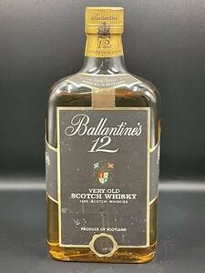 1円スタート 青赤紋章 Ballantine 12年 ベリーオールド スコッチウイスキー バランタイン 