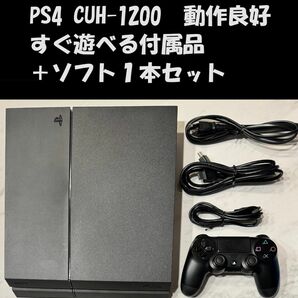 【即日発送 動作確認済】PS4 プレステ4 +ソフト１本 PlayStation4 ブラック SONY