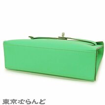 101702271 エルメス ポシェットケリー MINI B刻印 緑 ヴェールコミック SV金具 スイフト ポーチ クラッチバッグ レディース 展示未使用品_画像3