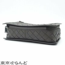 101702303 ボッテガヴェネタ BOTTEGAVENETA セカンドバッグ グレー レザー セカンドバッグ メンズ イントレチャート A_画像3