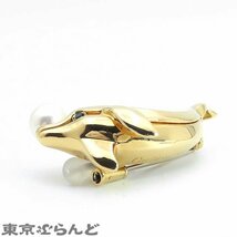 101702935 カルティエ CARTIER オルフィー イルカ ブローチ K18YG K18WG パール エメラルド イエローゴールド レディース メーカー仕上済_画像6