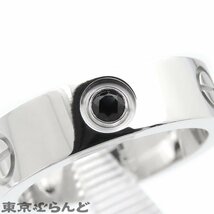 101702952 カルティエ CARTIER ラブ リング B4077152 B4077100 K18WG ブラックダイヤモンド #52 12号相当 1PD 指輪 レディース 仕上済_画像2