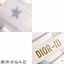 101705345 クリスチャンディオール Christian Dior DIOR-ID スニーカー ホワイトxブルー レザー ラバー シューズ 37 1/2 未使用品_画像9