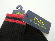 新品 送料無料 POLO RALPH LAUREN ポロ ラルフローレン POLO BEAR ポロベアー 手袋 ニットグローブ ハイキングベア テディベア ブラック_画像4