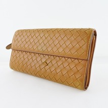 BOTTEGAVENETA ボッテガヴェネタ イントレチャート 長財布 カーフ ベージュ ユニセックス【54150418】中古_画像3