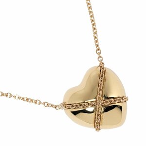  Tiffany TIFFANY&Co. chain Cross Heart necklace 5.92g K18 YG yellow gold [I201823124] used 