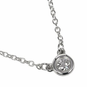 TIFFANY&Co. ティファニー バイザヤード ネックレス シルバー925 ダイヤモンド 約1.6g【I201823092】中古